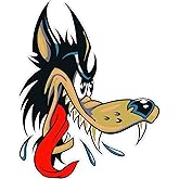 1 pcs Big Bad Wolf Sticker Decal, 5 inches - Vinyl Car Bumper Decal, Truck, Laptop