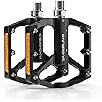 ROCKBROS Mountain Bike Pedals MTB Pedals Bicycle Flat Pedals Aluminum 9/16" Sealed Bearing Lightweight Platform for Road Mountain BMX MTB Bike
