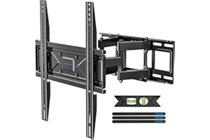 USX STAR UL Listed Full Motion TV Wall Mount for Most 32-70 inch TVs, Wall Mount TV Bracket for 40 50 55 65 inch TV with Smooth Swivel, Tilt, Extension, Level-Has Hardware & Drill Template