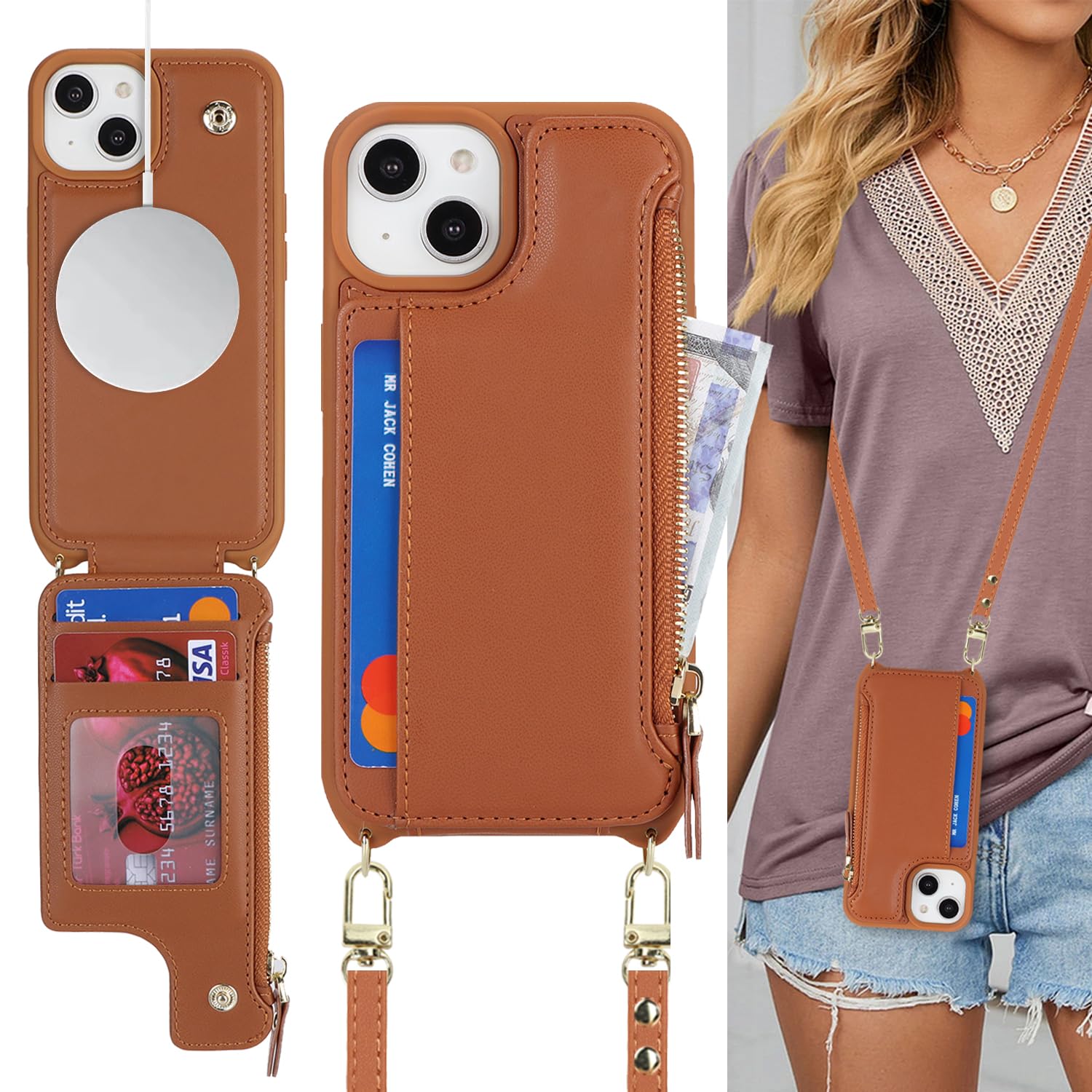 Cavor for iPhone 14 Plus Case with Card