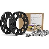 Wheel Accessories Parts 2 Pcs Hub Centric Billet Wheel Spacers Kit with Lugs 12.7mm Thick 6x135mm 87.1mm Hub Includes 12 Pcs M14x1.5 Chrome ET Lug Nuts Fits 2015+ Ford F-150 | Expedition