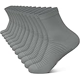 Compression Running Ankle Socks for Men and Women (6 Pairs), Quarter Athletic Socks for Running, Cycling, Golf, Work