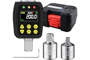 Uharbour Digital Torque Adapter 1/2 Inch 10-200 Nm, Torque Wrench Digital with LCD Display, Peak/Track Mode, Buzzer and LED D