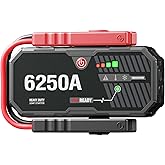 ADORETRIP Car Battery Jump Starter 6250 Peak Amp 960 Cold Cranking Amp,12V Auto Battery Booster with Smart Display, for 12L Gas/10L Diesel Engines,48 Months Standby