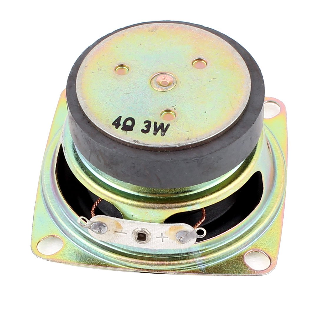 sourcing map Multimedia 3W 3 Watt 4 Ohm 52mm Dia Aluminum Internal Magnet Speaker