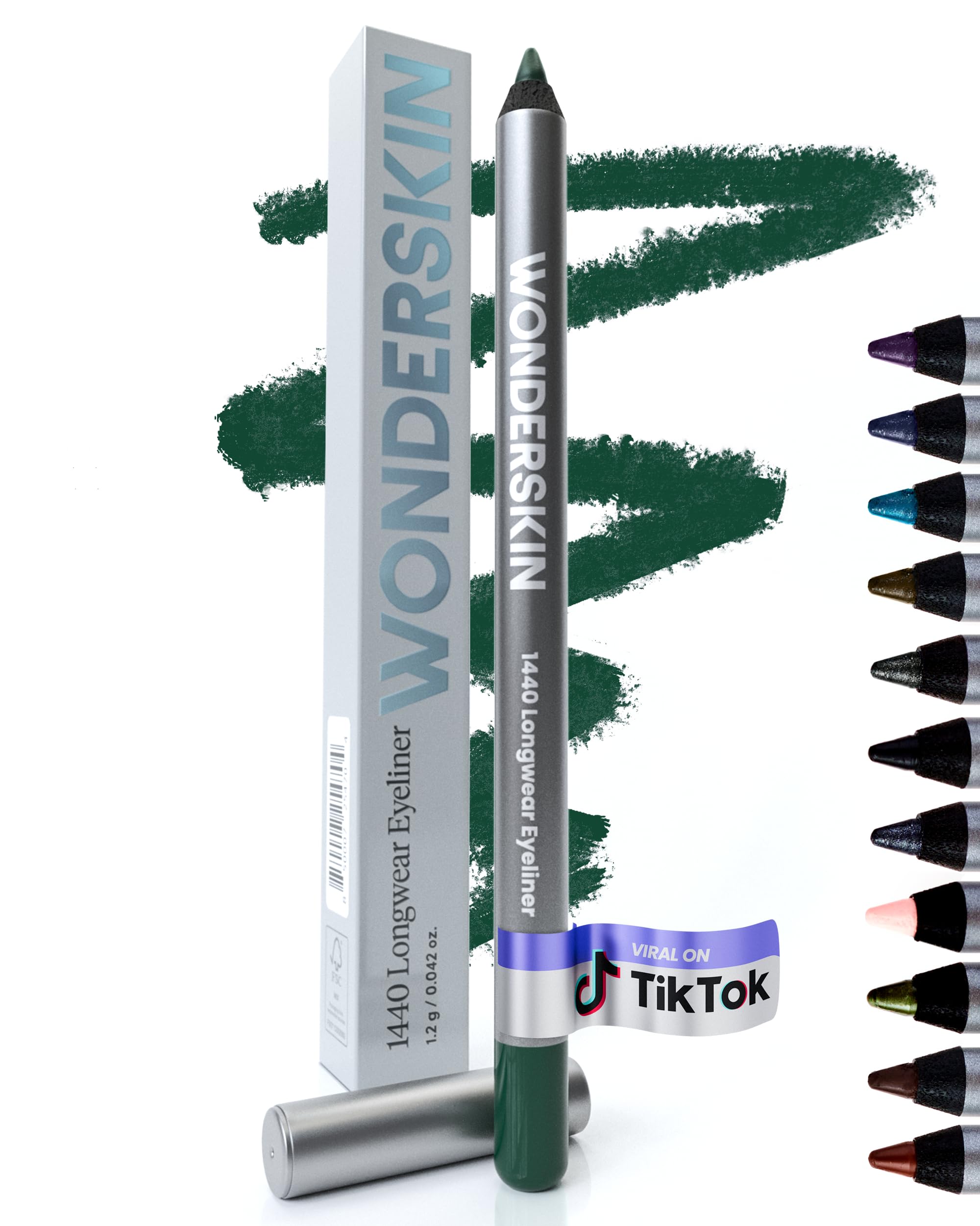 Wonderskin Eyeliner Pencil, 1440 Longwear Green Eyeliner Pencil - Waterproof, Sharpenable & Smudge Proof — image 1