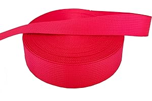 MONIDOOR 1 Inch Nylon Webbing 6 Yards 20 Yards 22 Yards 24 Yards Durable Flat Nylon Strap for Backpack Cargo Strap Pet Leash or Collar Craft