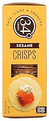 34 Degrees Crisps | Sesame Crisps | Thin, Light