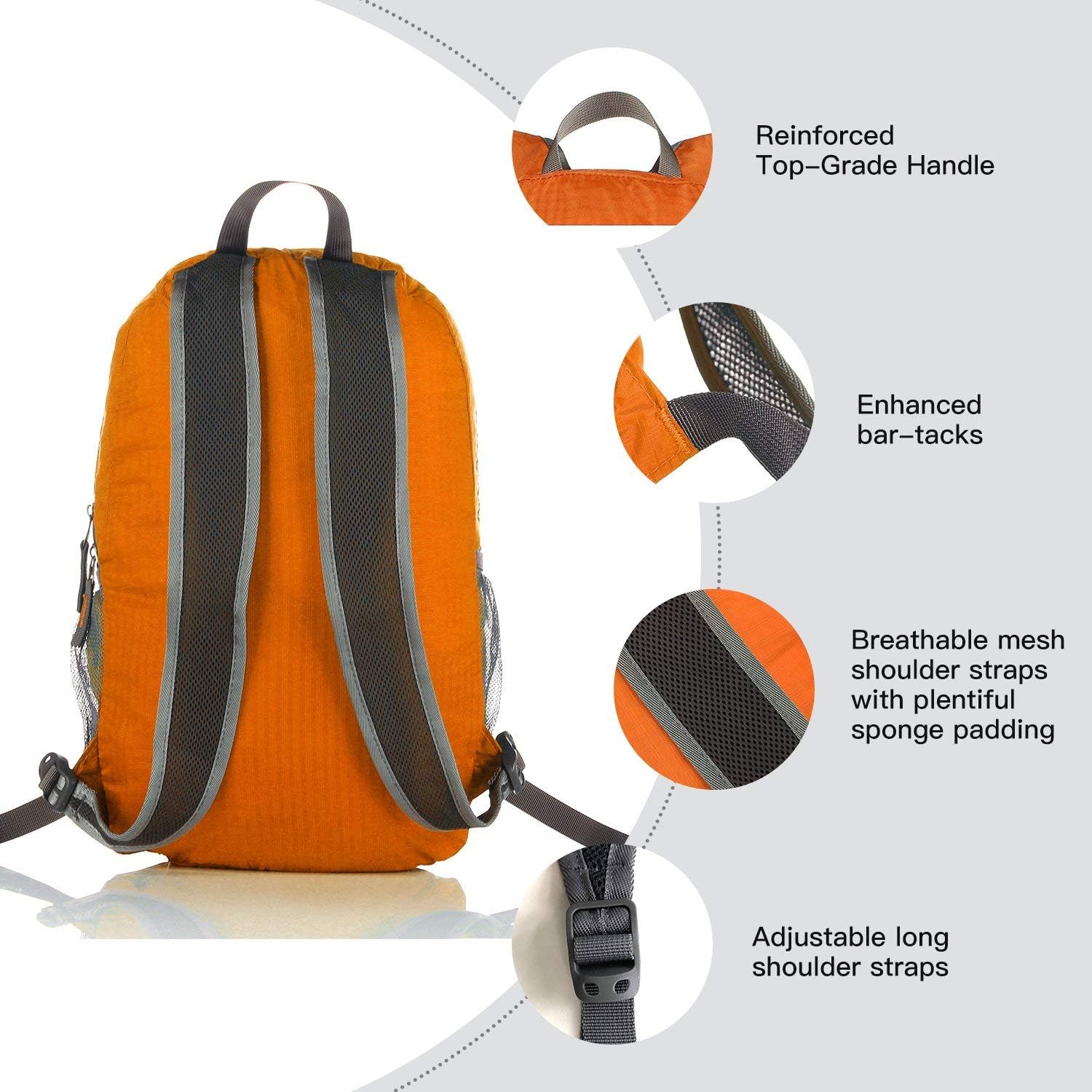 Outlander Ultra Lightweight Packable Water Resistant Travel Hiking Backpack Daypack Handy Foldable Camping Outdoor Backpack : Clothing