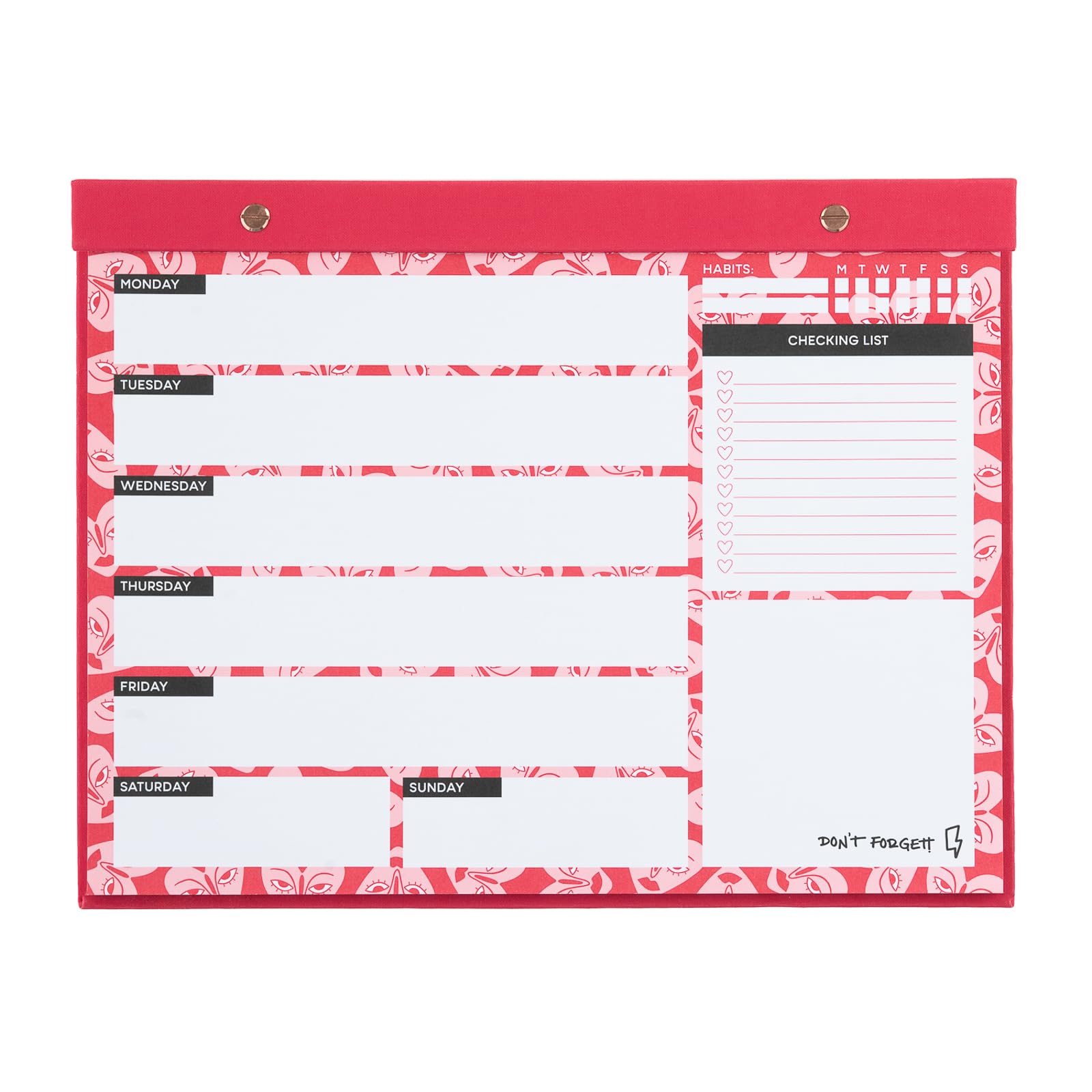 Kokonote Weekly Planner A4 x CRVSH | 64 Tear Off Pages, Desk Organiser Planner Family, Weekly Desk Calendar, To Do List Book, Cute Stationery Gifts