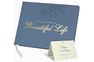 Only Zest Funeral Guest Book for Memorial Service – Celebration of Life Sign-in Book to Honor and Remember Loved Ones – Elega
