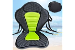 Universal Kayak Seat with High Back Support – Padded Canoe Seat with Adjustable Straps & Detachable Storage Bag, Comfortable 