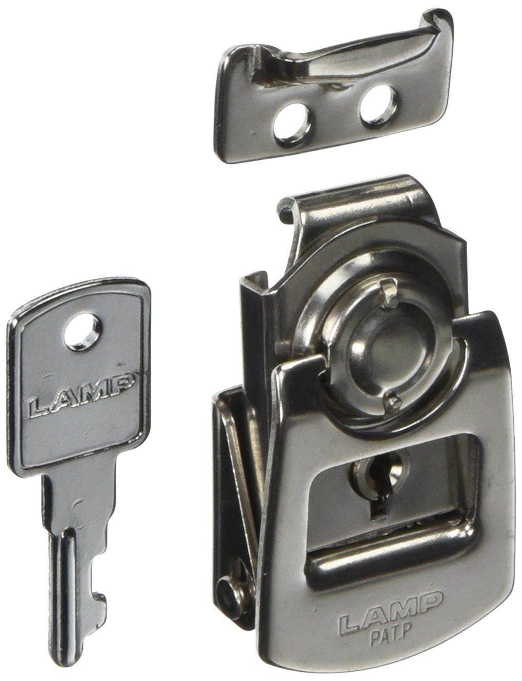 Stainless Steel 304 Mini Draw Latch, Plain Finish, Key Locking, 2 1/2