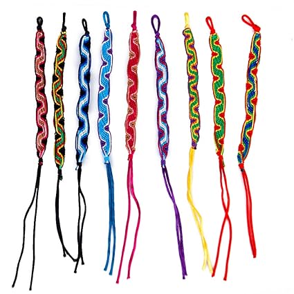 9 Stück Freundschaftsbänder Knöchel Fußkettchen Armband Hippie Boho Schmuck Geschenk zufällige Farbe