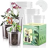 SupKing Clear Nursery Pots 5/4/3.5 Inch Plastic Seed Starter Plant Flower Pot with Drainage Holes for Transplanting Succulent