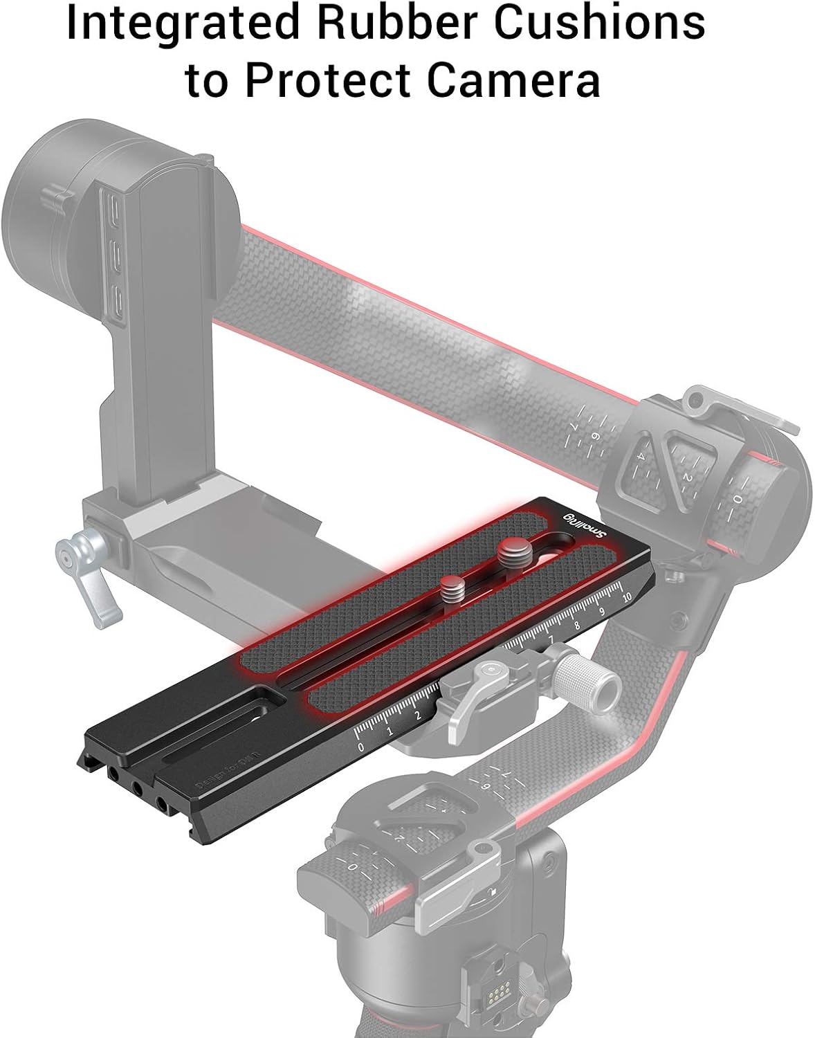 SMALLRIG Extended Quick Release Plate for DJI RS 2 / Ronin-S/RS 3 / RS 3 Pro/RS 4 / RS4 Pro - 3031B, Black - Image 3