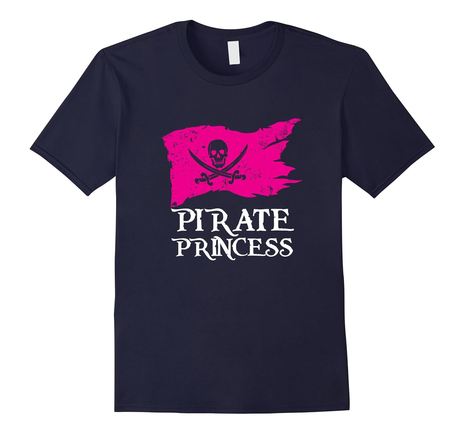 Pirate Princess Shirt Pink Ladies Flag Skull and Swords-ANZ