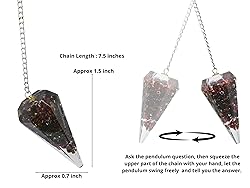 Garnet Orgone Crystal Pendulums for Divination and