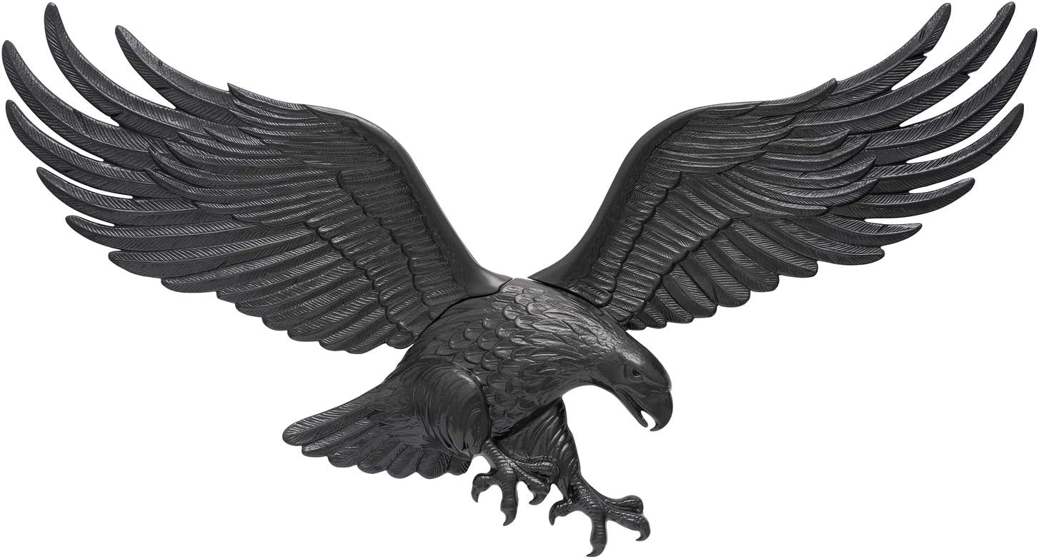 Plaques & Wall Art - Whitehall Products Decorative Wall Eagle, 36-Inch, Black