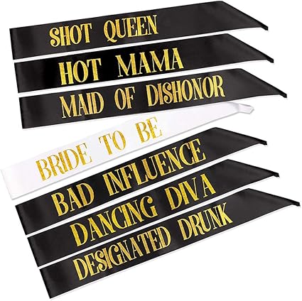 Amazon.com: 7 Pack Hen Party Sash, 1 