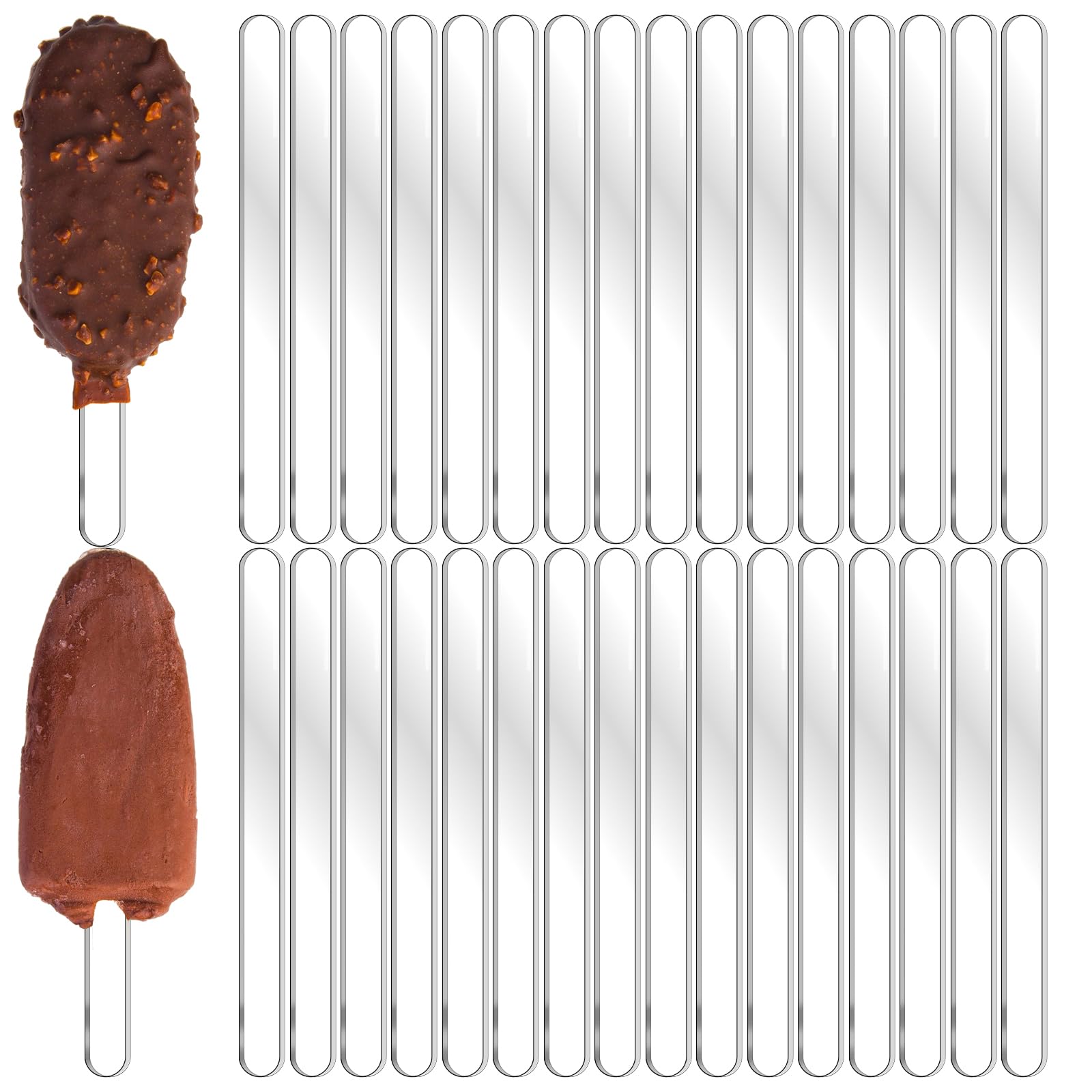 Photo 1 of 100Pcs Reusable Acrylic Popsicle Sticks, 4.5 Inch Clear Ice Cream Sticks for DIY Cake Pops, Candy, Desserts – Food-Safe & Durable