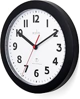Acctim Parona Radio Controlled Wall Clock 23cm Diameter Black view 2