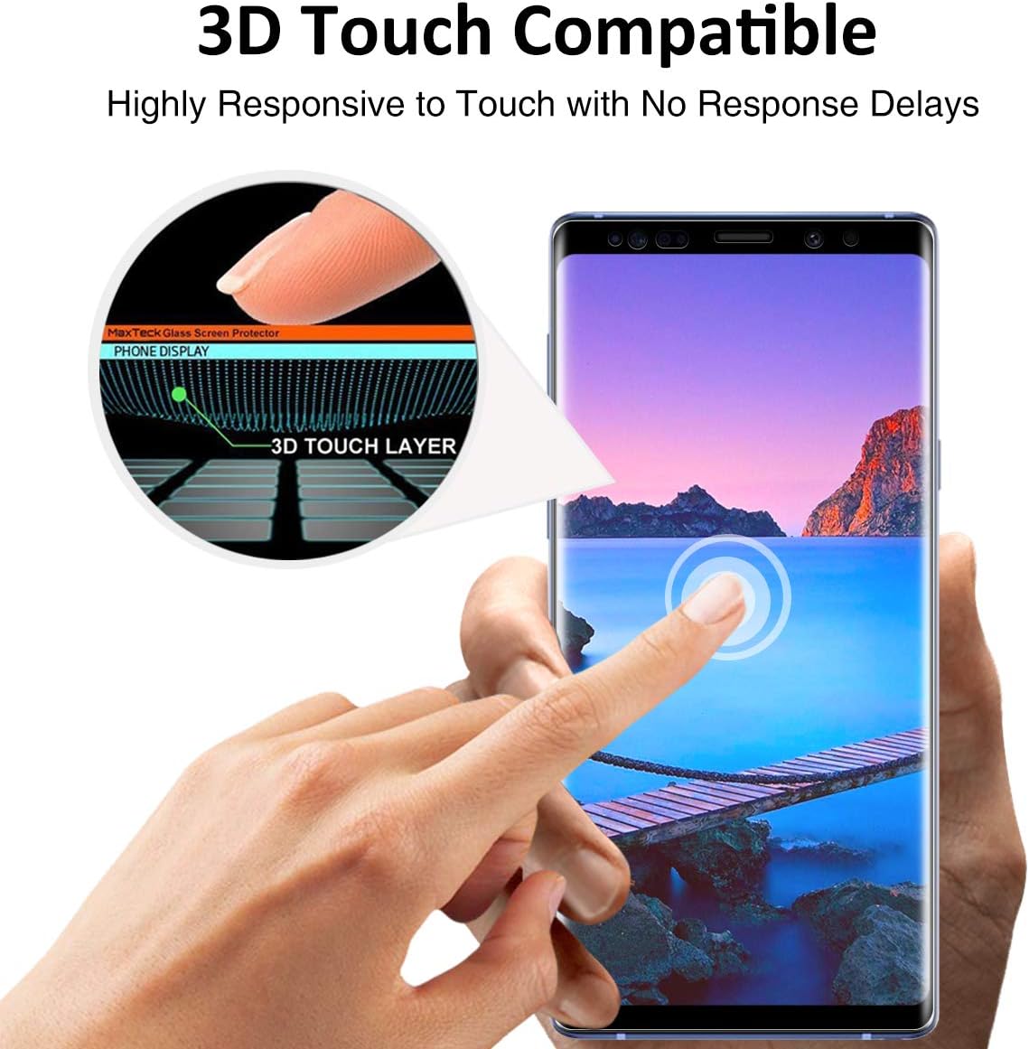 LQLY Screen Protector for Samsung Galaxy Note 9 (2 Pack) - Image 5