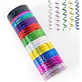 10 Colors Shiny Curling Ribbon Set, Balloon String 1/5" X 10 Yards Per Roll, 30 Rolls Curling Ribbons for Gift Wrapping, Christmas Decorations, Birthday Party, Bows Crafts (Total 300 Yards)