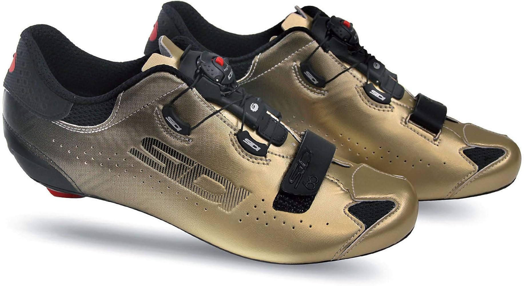 gold cycling shoes