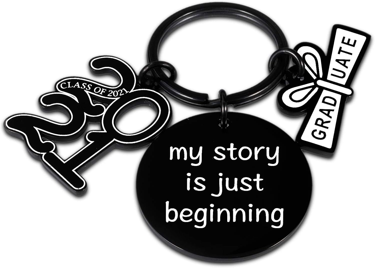 2021 Grad Graduation Inspirational Keychain Gifts for Teen Son Daughter