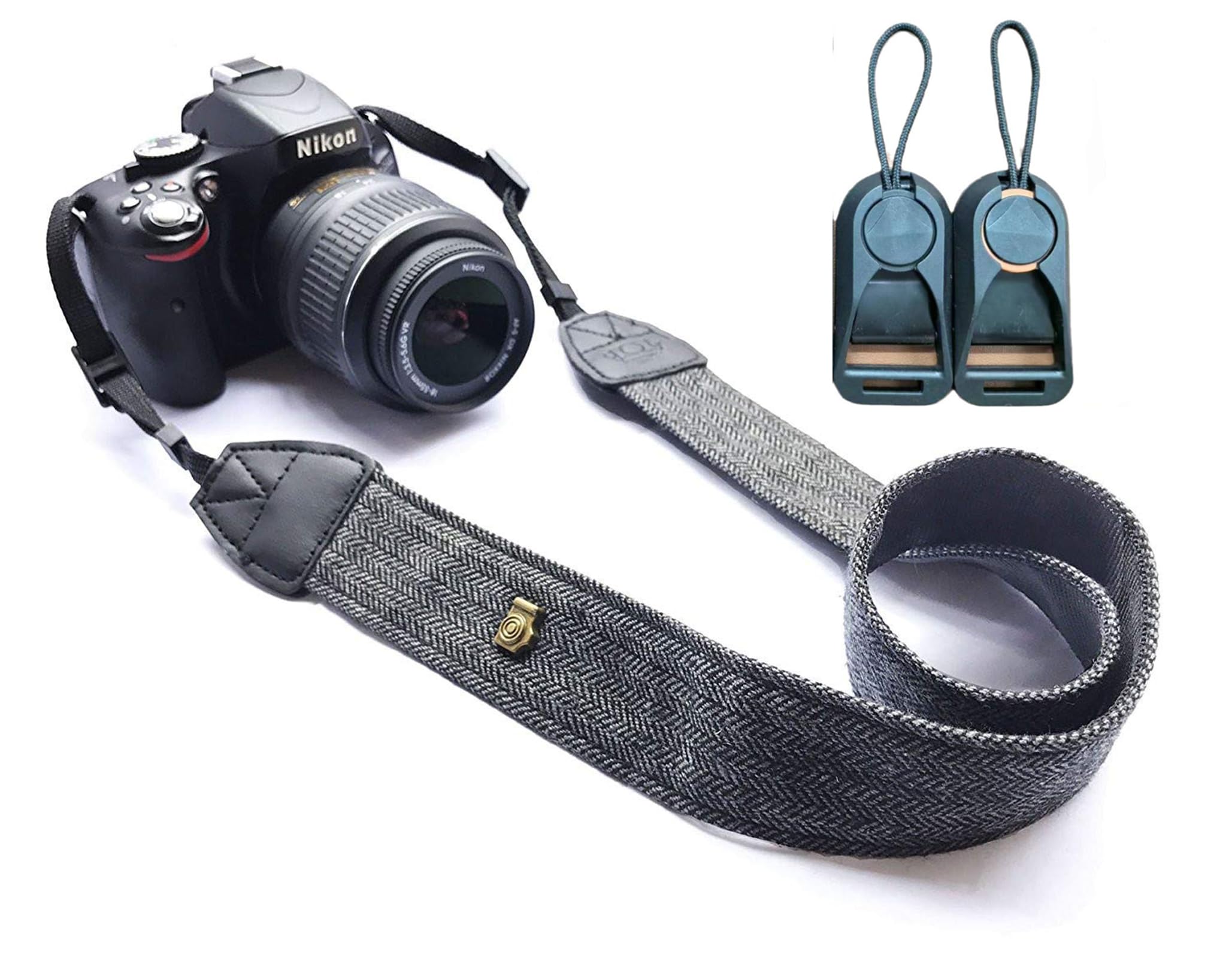 KASINshooting Comfort Neck Shoulder Strap with Super Load Quick Release Buckle for DSLR Video Light Action or Heavy Cameras(Black), Brown, Black, One size