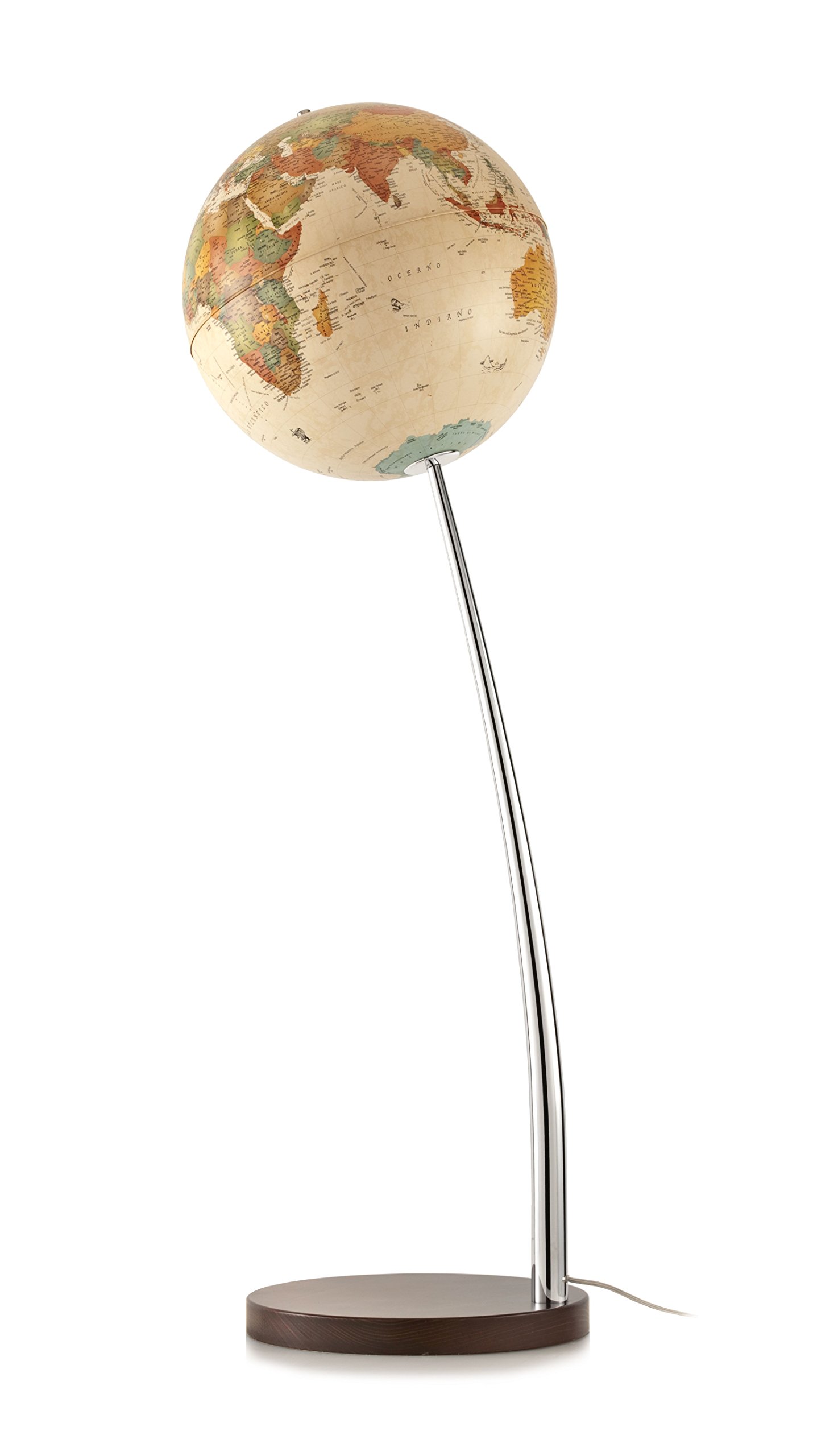 Nova Rico 8007239981508 37 cm Vertigo Freestanding Illuminated Globe, brown