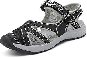 DREAM PAIRS Women's Hiking Sandals Closed Toe Arch Support Walking Waterproof Sport Athletic Beach Summer Shoes