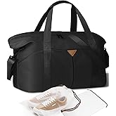 Magimack Duffle Bag for Travel, Carry-on Travel Bag with Trolley Sleeve, Sport Gym Bag for Women, Overnight Bag for Men, Hospital Bag for Labor and Delivery (Black)