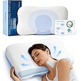 Bedsure Cervical Neck Pillow - Ergonomic Pillows for Deep Sleep, Memory Foam Pillows for Side & Back Sleepers, Orthopedic Cervical Pillow Shape Gently Cradles Head & Neck Support, Shoulder Pain Relief