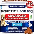 Probiotics for Dogs - Support Gut Health, Itchy Skin, Allergies, Immunity, Yeast Balance - Dog Probiotics and Digestive Enzymes with Prebiotics - Reduce Diarrhea, Gas - 180 Probiotic Chews for Dogs