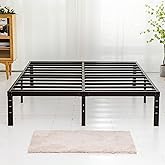 Wulanos Queen Size Bed Frame, 3500lbs Heavy Duty Metal Platform with Steel Slats Support, Sturdy and Noise-Free, 14 Inches High Bedframes with Ample Storage, No Box Spring Needed