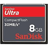 SanDisk 8GB ULTRA Compact Flash Card, 8GB, Up To 30 MB/s, 200X Read/Write for Cameras Nikon Canon Kodak
