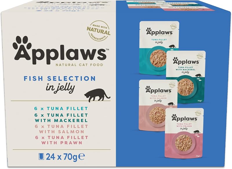 Applaws Natural Wet Cat Food Pouch Multipack Fish Selection in Jelly 70 g