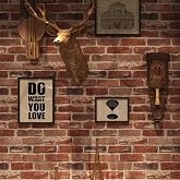 Akywall Red Brick Wallpaper Peel and Stick Realistic Distressed Textured Rock Stone Self Adhesive Contact Paper Embossed Vintage Removable Vinyl Wall Paper Faux Brick Look Wall Covering 118inch