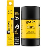 Got2B Slick Back Styling Duo &ndash; Glued On‑The‑Go Wax Stick and 2‑in‑1 Brow &amp; Edge Control Gel &ndash; Strong Hold for Sleek Styles, Flyaway Control, Smooth Edges &amp; Frizz Reduction (2‑Piece Bundle)