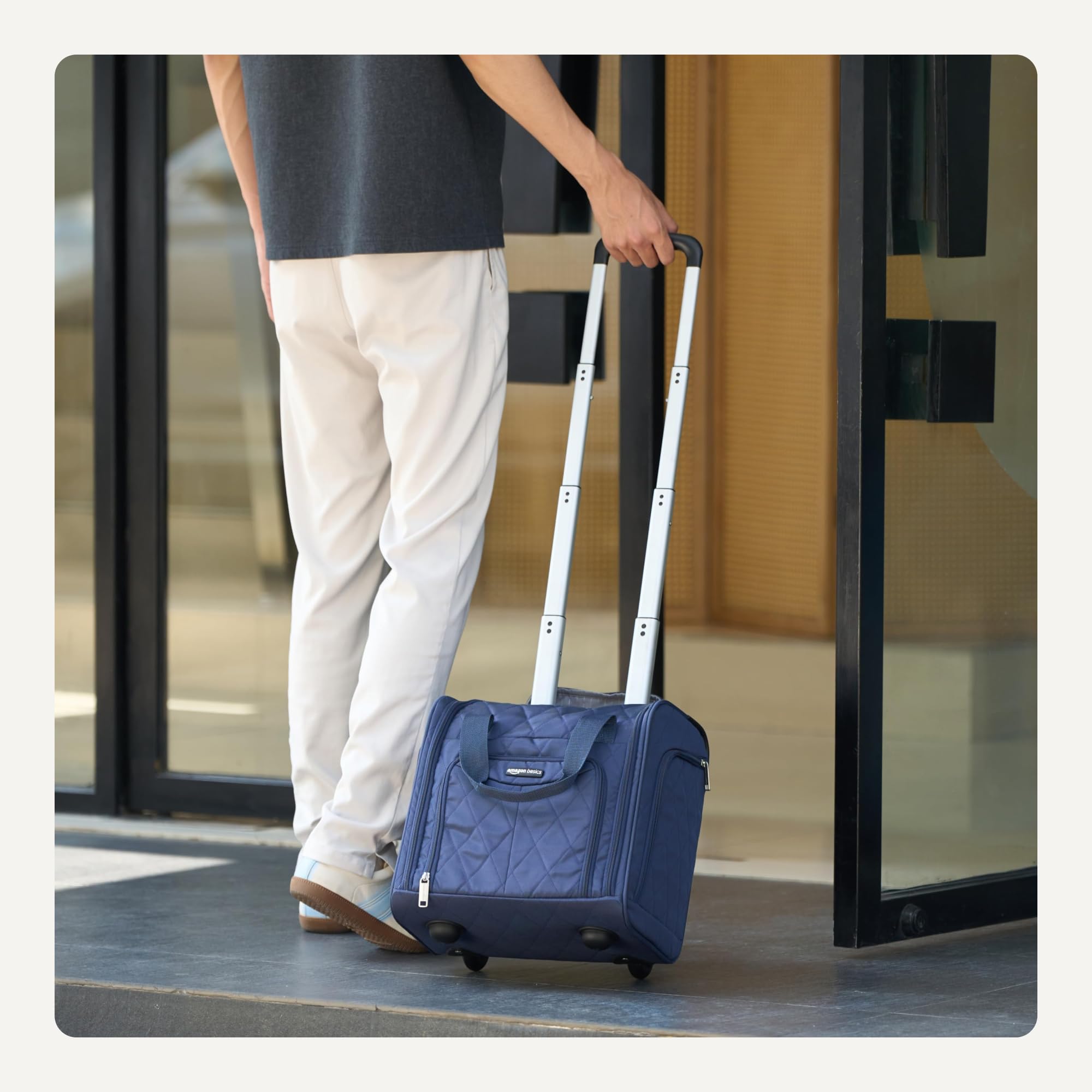 Amazon Basics Underseat Carry On Luggage with Wheels - 14