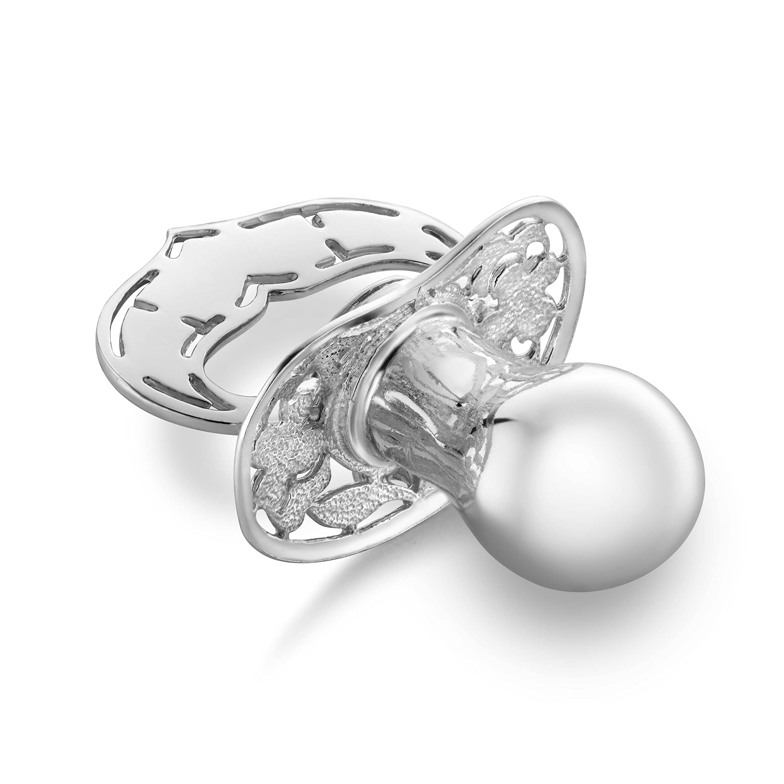fish Charming Christening Gift Pacifier In High Quality 925 Sterling Silver For Unforgettable Baby Moments