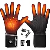 Heated Gloves, Rechargeable Electric Battery - Breathable Gloves Liners for Men Women,Winter Heated Thin Gloves Touchscreen