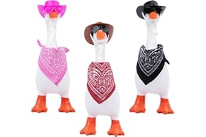 NEOWEDDING 3 Set 7inch Desk Goose Outfits Mini Cowboy Hat with Scarf Sunglasses – Western Cowboy Small Desk Goose Outfits Cowboy Hat Accessory Mini Porch Goose Headwear – Funny Magnetic Goose Decor Accessories