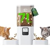 Frienhund Timed Automatic Cat Feeder 2 Cats with Slow Feed: Dual Automatic Dog Feeder with Information Visualization, Programmable Auto Cat Food Dispenser for Multiple Pets,Detachable for Clean-29 Cup