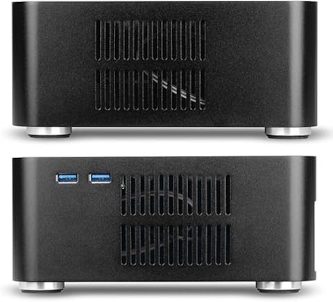 Andifany L80S Cajas de Computadora Chasis de Aluminio Mainframe de Escritorio con Puerto USB 3.0 Hueco para Chasis de Juego DIY Pc Itx Case Negro