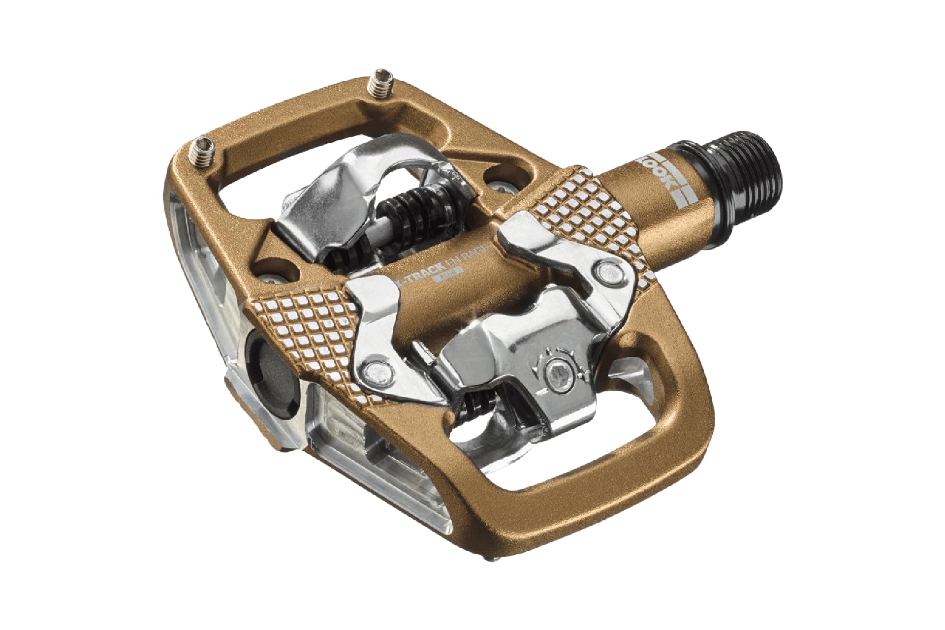 LOOK Cycle - X-TRACK En-Rage Plus MTB Pedals - Standard SPD Mechanism Compatible - Ultra Strong Forged Aluminum Body - Large Contact Surfaces - Ideal Enduro Bike Pedals - Bronze