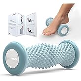 FITMIND Foot Roller Massager for Plantar Fasciitis Relief, Portable Silent Deep Tissue Massager Tool for Arch and Heel Pain-Blue
