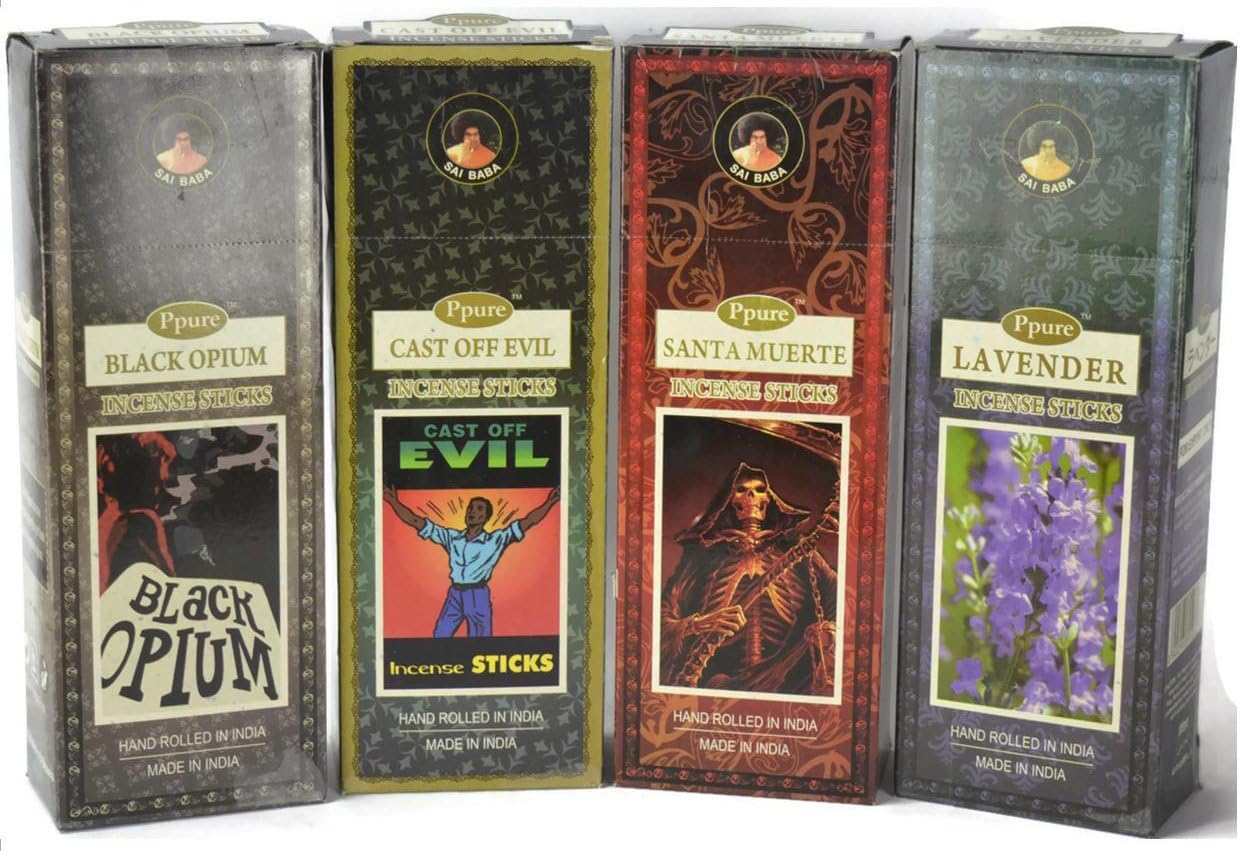 Ppure Sai Baba Premium Masala INCENSE Sticks Agarbathi (Black Opium)